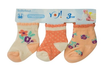 KP285 Skarpety niemowlęce YOCLUB 0-3M 3PAK