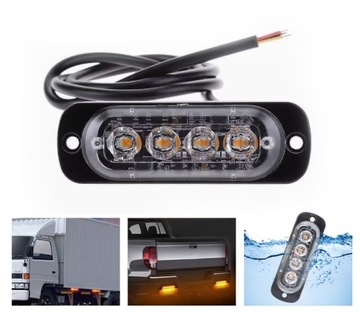 LAMPY OSTRZEGAWCZE LED LAWETA POMOC STROBOSKOPY KOGUT DO ATRAPY POMARAĆZOWE