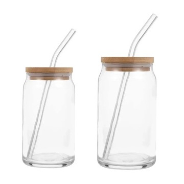 2 Sizes Available 1 Pcs Mason Jars Coffee Mug with Straws Lids Iced Coffee