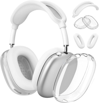 ETUI NA Airpods Max SŁUCHAWKI NAUSZNE SILIKONOWE OCHRONNE ZESTAW 3SZT