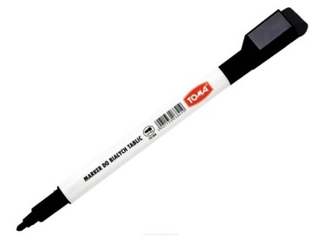 Marker suchościeralny CZARNY z magnesem do białych tablic TOMA