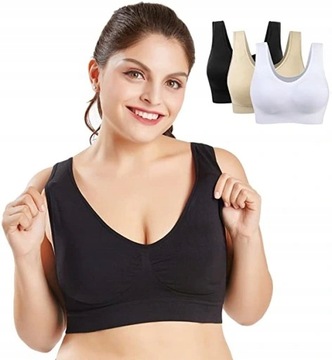 3x TOP STANIK BIUSTONOSZ SPORTOWY FITNESS