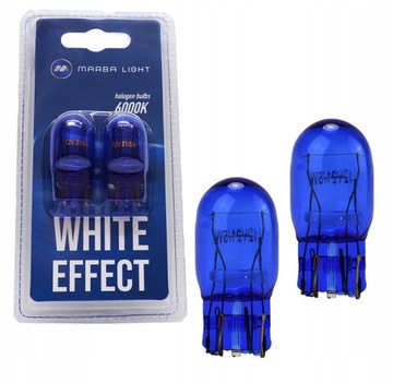 ŻARÓWKI MARBA LIGHT WHITE EFFECT W21/5W T20 12V OPEL DRL SUPER BIELSZE