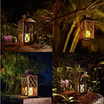 LAMPION SOLARNY LED LATARNIA ŚWIECA ZNICZ LAMPA