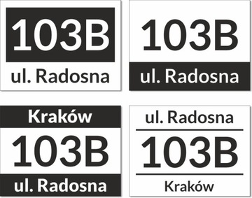 NUMER DOMU biały 40x30 tabliczka adresowa ALUMINIU
