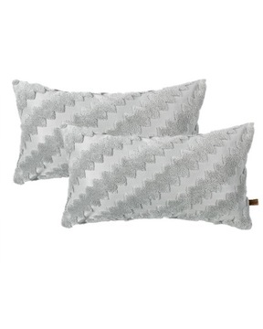 Szare Poszewki dekoracyjne 2szt 30x50cm na zamek