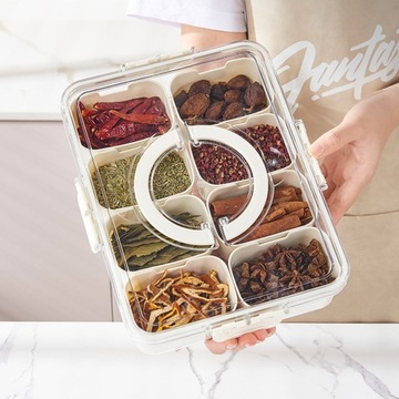 Разделенная коробка для закусок Crisper Box с 8 отделениями и контейнером для закусок