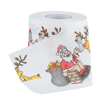 ŚWIĄTECZNY PAPIER TOALETOWY HIT ŚWIĘTA MIKOŁAJ I RENIFER ŚMIESZNE WC