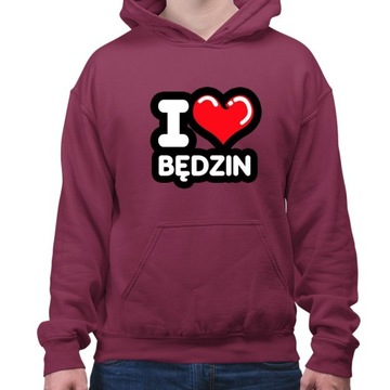 bluza z kapturem KM-BU kocham Będzin