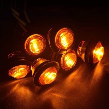 10 светодиодных габаритных фонарей 3LED 12В/24В