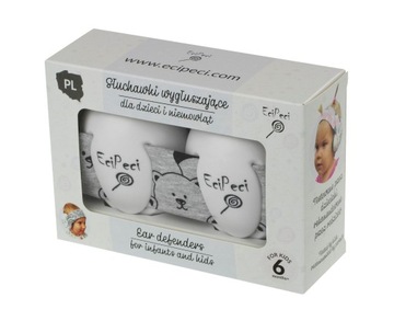 ЗАЩИТНЫЕ НАУШНИКИ С ШУМОПОДАВАНИЕМ PANDA GREY 6+