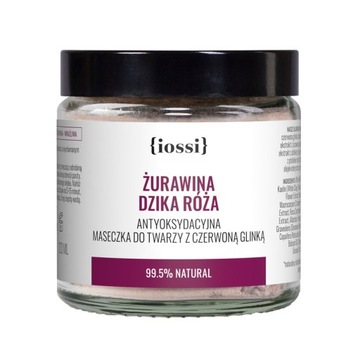 Maseczka żurawina i dzika róża z czerwoną glinką, 120ml IOSSI