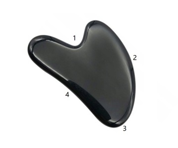 KAMIEŃ MASAŻER GUA SHA DO TWARZY PŁYTKA OBSYDIAN