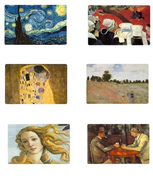 6 szt Magnesy na lodówkę sztuka Van Gogh Cezanne