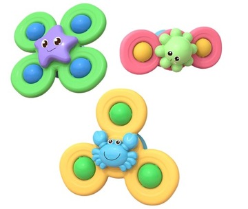 Fidget Spinner z przyssawką , Sensoryczna zabawka do Kąpieli - Zwierzęta Oc