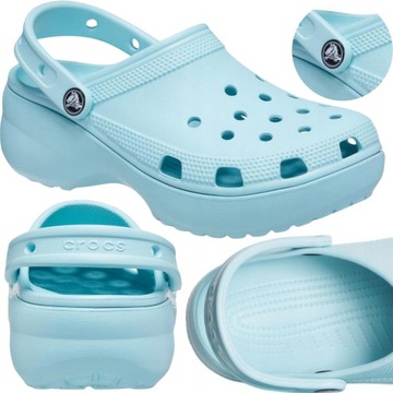 crocs damskie chodaki na platformie classic lekkie buty sportowe 39-40 w9