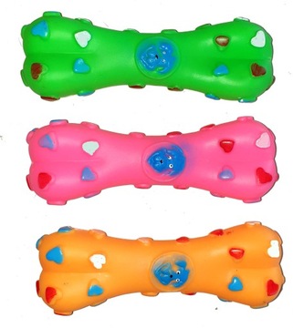 ZABAWKA DLA PSA kość PISZCZĄCA ZĘBY GUMOWA 17cm