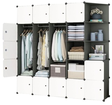 MODUŁOWA SZAFA GARDEROBA WIESZAK + SZAFKI XXXL