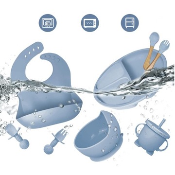 НАБОР СИЛИКОНОВОЙ ПОСУДКИ ДЛЯ МЛАДЕНЦЕВ ДЛЯ КОРМЛЕНИЯ, БЕЗОПАСНЫЙ БЕЗ BPA