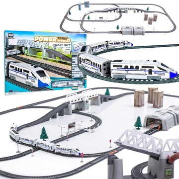 KOLEJKA ELEKTRYCZNA XXL 914 cm Podnoszony most zwodzony tunel długi tor