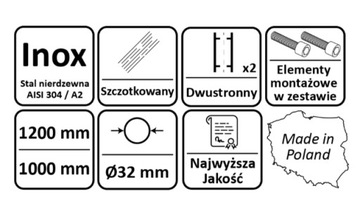 Ручка Ручка Дверная ручка из нержавеющей стали для дверей Ворота Калитки 1200мм