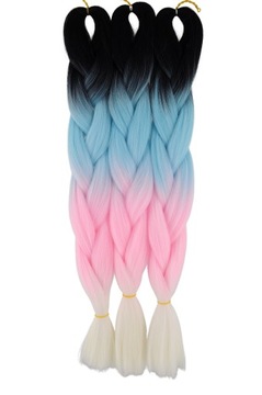 Синтетические волосы прямые красочные косы 4K.010