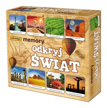 ODKRYJ ŚWIATA MEMORY GRA KARCIANA DLA DZIECI