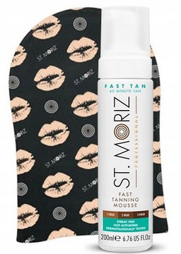 Samoopalacz błyskawiczny St. Moriz Fast Tanning Mus + Rękawica do opalania