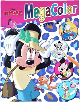 MYSZKA MINNIE KOLOROWANKA KLASYCZNA XXL + NAKLEJKI