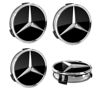 ЧЕХОЛЫ ДЛЯ ЛЕГКОСПЛАВНЫХ ДИСКОВ MERCEDES 75MM ГЛЯНЦЕВЫЕ