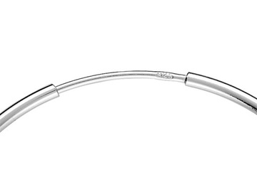 Серьги-кольца из серебра 925 пробы, обручи 12 мм, 1 пара