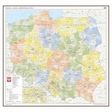 Polska mapa ścienna administracyjna PINBOARD KORKO ArtGlob
