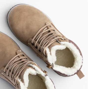 Зимние ботинки WOJTYŁKO, размер 29, бежевые, утепленные