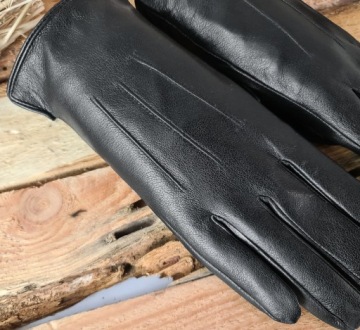 Мужские зимние КОЖАНЫЕ ПЕРЧАТКИ НАТУРАЛЬНАЯ КОЖА ШЕРСТЬ теплые TOUCH XXL