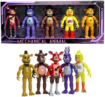 FIVE NIGHTS AT FREDDY'S ZESTAW FIGUREK 5 SZT BONNIE FOXY CHICA GRA FNAF