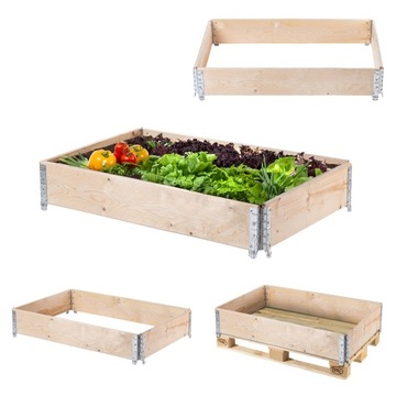 ДЕРЕВЯННЫЙ ПОДДОН 120 x 80 см КОНТЕЙНЕР ДЛЯ ПОДДОНА КРОВАТЬ HERBAR BED