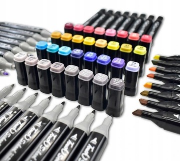 АЛКОГОЛЬНЫЕ МАРКЕРЫ 120 ШТ. Маркеры Маркеры Двусторонние маркеры Pro + СУМКА