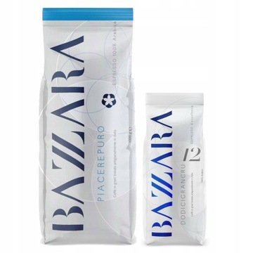 Кофе Bazzara Piacerepuro в зернах 1кг.