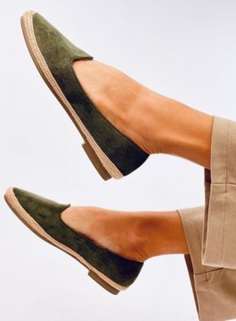 Baleriny espadryle damskie BALLOT OLIVE 39