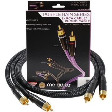 MELODIKA MD2RD10 KABEL 2RCA - 2RCA KIERUNKOWY BLACK EDITION 1.0M