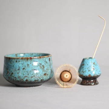 Набор из 4 венчиков для матча, венчик для матча, синий