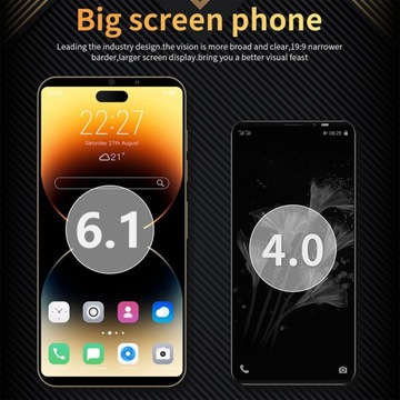 Мобильный телефон i14 pro max с экраном 6,1 дюйма для смартфонов Android 11.0, 4 ГБ и 64 ГБ, 70