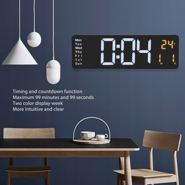 Цифровые светодиодные часы Настенные часы с большим экраном и