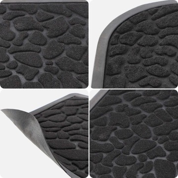 WYCIERACZKA POD DRZWI WEJŚCIOWA ZEWNĘTRZNA DO BUTÓW GUMOWA PÓŁOKRĄGŁA 60x40