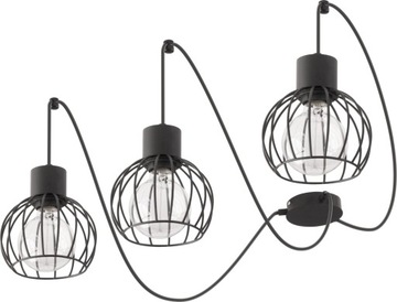 SIGMA Nowoczesna lampa LED Luto koło 3 czarny mat lampa wisząca podwieszana
