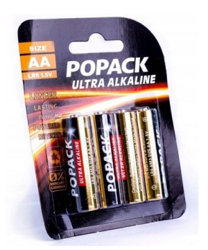 BATERIE ALKALICZNE 4x AA R6 LR6 POPACK 4 sztk