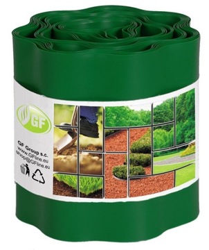 OBRZEŻE TRAWNIKOWE faliste 15cm x 9m palisada zielone OGRODOWE x3