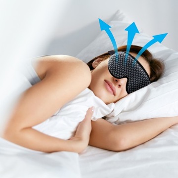 Opaska na oczy do spania 3D REGULOWANA, ZACIEMNIAJĄCA 100% damska męska