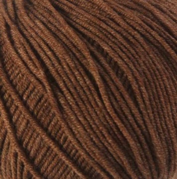 YARNART JEANS 70 коричневая пряжа