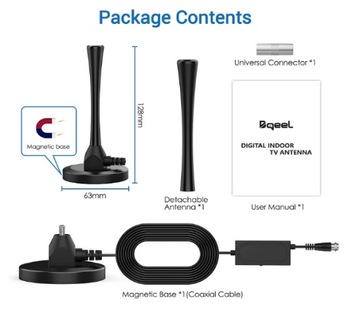 BQEEL ANTENA ODBIORNIK TELEWIZYJNY DVB-T2 DVB-T TV